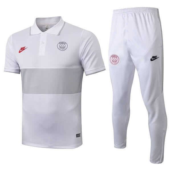 Polo Futbol Paris Saint Germain Conjunto Completo 2019-2020 Blanco Gris